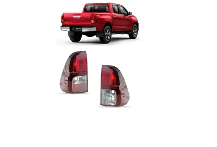 Par Lanterna Traseira Fundo Escuro Hilux 2016 2017 2019 2020 