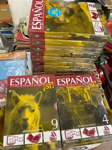 Curso espanhol da abril Si! Espanol Livro + Cd + DVD novo lacrado 