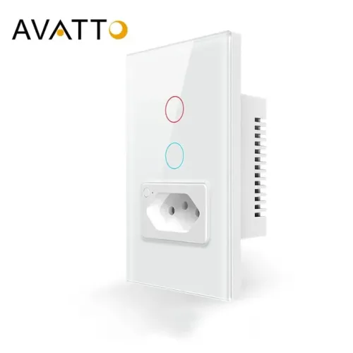 Interrupção Wifi Tuya Lampada + Tomada, Compatível com Alexa