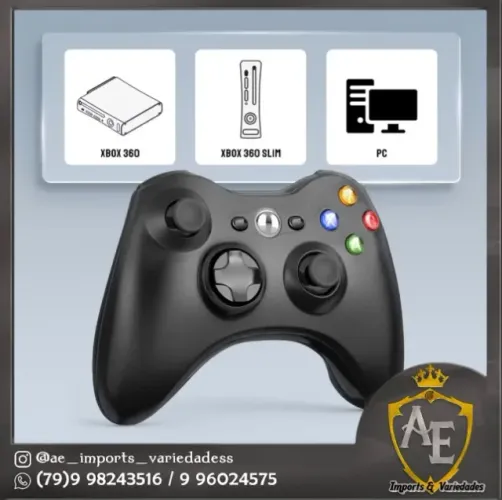 controle xbox 360 sem fio