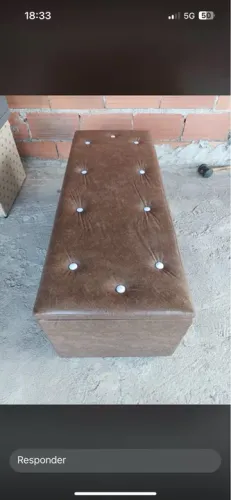 Puff baú grande forrado novos 1,20x47