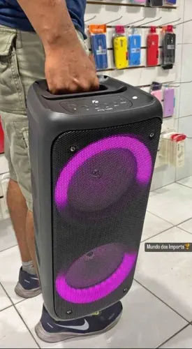 Caixa De Som (Grande) Bluetooth Led Potente Big Sound - Garantia