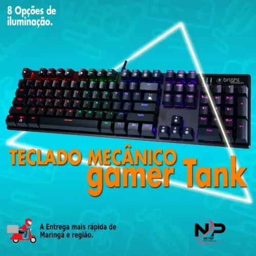 Teclado mecânico Rgb Parcelado em 5x sem juros! 