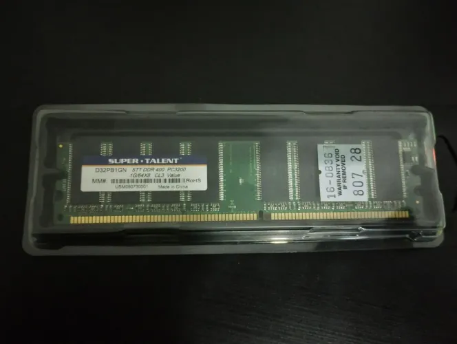 Memória ram 1gb super talent ddr400 pc3200 