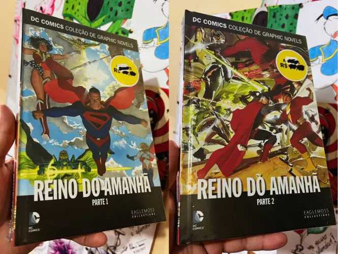 Reino do amanhã Eaglemoss Dc Graphic Novels Partes 1 e 2 lacradas.