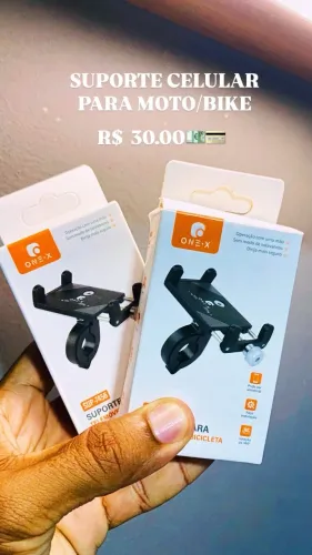 Suporte de alumínio para moto, celular