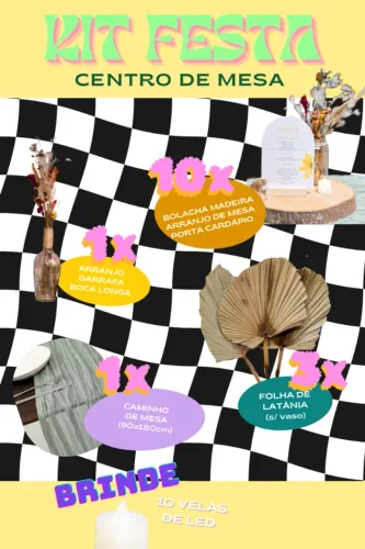 Kit decoração de mesa festa boho 