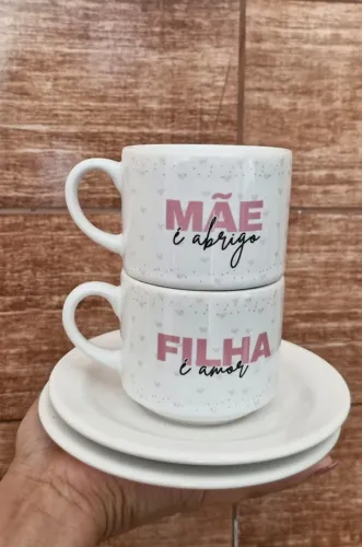 Xícara personalizada c/ pires - unidade