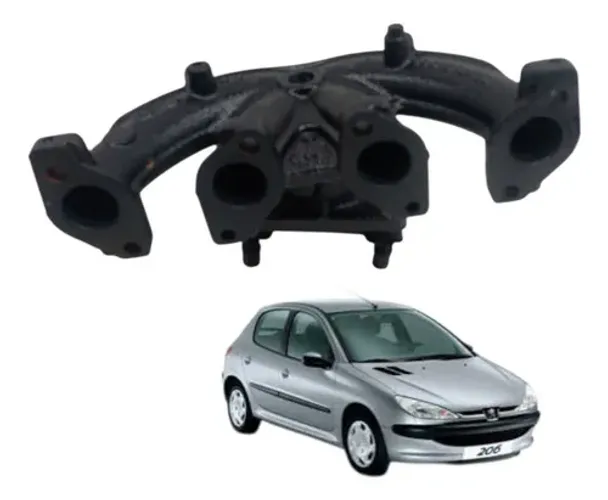 Coletor Escape Peugeot 206 207 1.4 8v 2009 2010