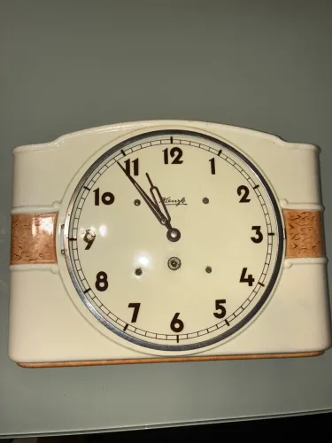 Relógio de parede porcelana antigo Kienzle