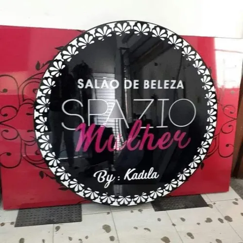 Placa Em ACM Com Letra em PVC Espandido com Armação em Estrutura metálica 