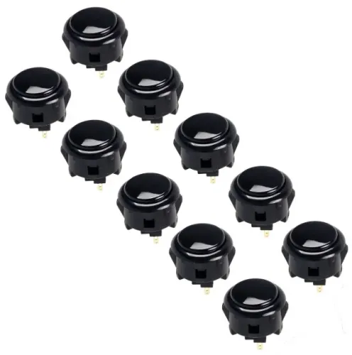 Kit 10 Botões do Tipo Sanwa Para Fliperama 30mm