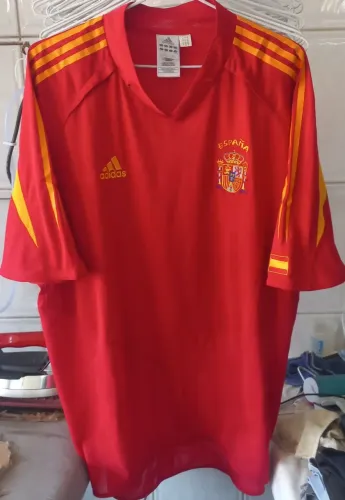 CAMISA ESPANHA ADIDAS EUROCOPA 2004 PORTUGAL NOVA Frete Gratis