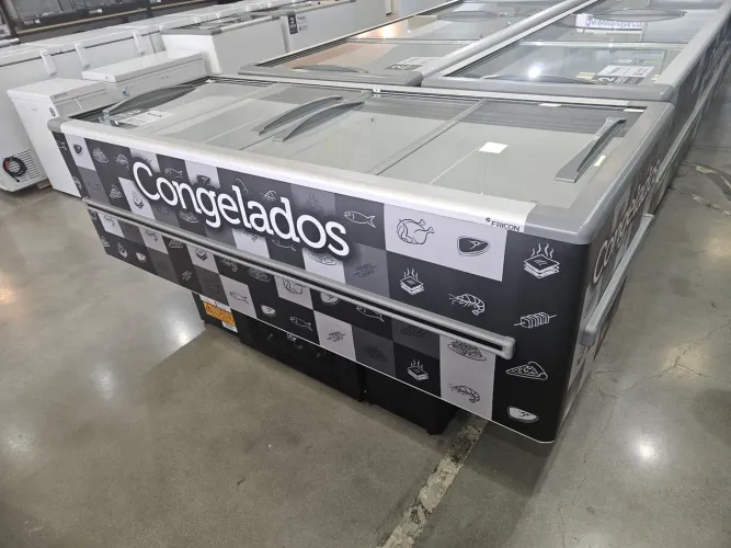 ilha expositora de congelados de 2 metros 568L - a pronta entrega