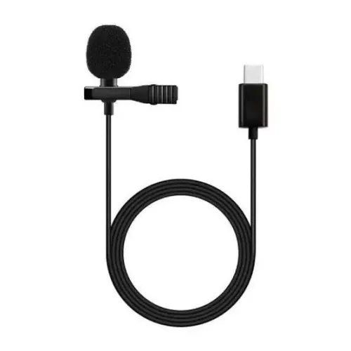 Microfone de lapela tipo C para celulares 