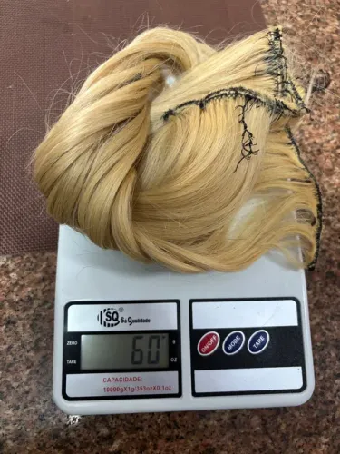 Mega Hair 60g - Cabelo Humano - Loiro Claro