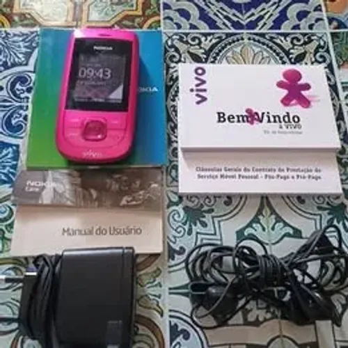 Celula Nokia Slide Abre e Fecha Rosa 2220s PARA CONSERTO