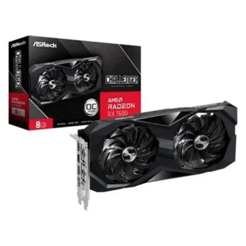 Placa de Vídeo AMD Radeon ASRock RX 7600 Challenger 8GB OC, GDDR6
