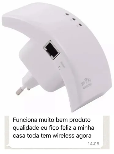 Repetidor de Sinal sem Fio Amplificador de Wi-Fi até 300mbps
