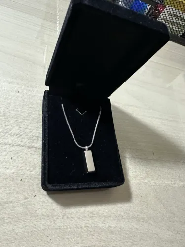 Corrente com pingente de aço inoxidável