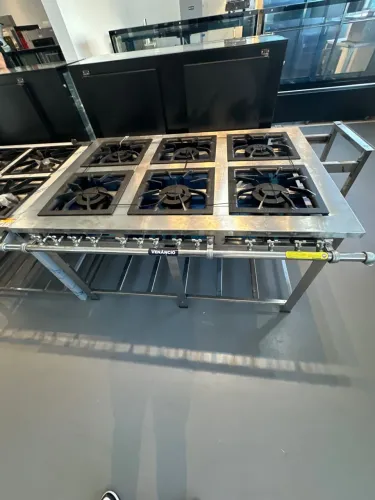Fogão Industrial Venâncio 6 queimadores duplos 40x40 inox
