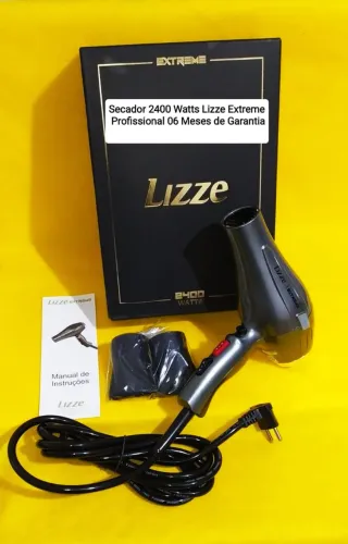 Secador 2400 watts Lizze Extreme Profissional Novo Lacrado sem Uso