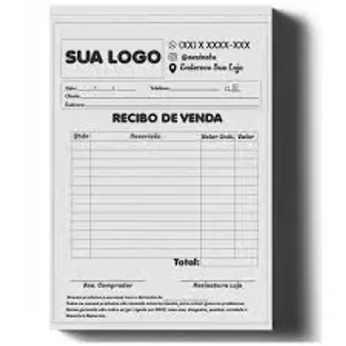 talões recibos, bloco de notas, receituários, rifas digital e etc. personalizado