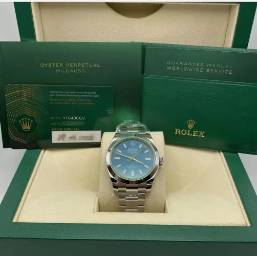 Rolex Milgauss Azul Automático linha Premium AAA+Suíço