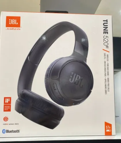 JBL Tune 520bt Fone De Ouvido Bluetooth - Preto - Qualidade JBL Loja Coimbra Computadores 
