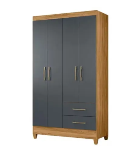 Guarda-Roupa Moderno 4 Portas e 2 Gavetas