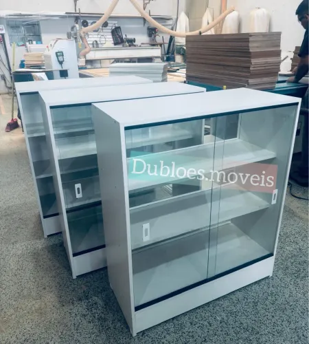 Balcão vitrine c porta de vidro promoção