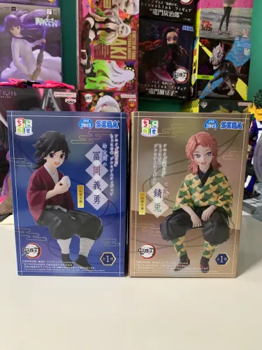 Conjunto Figure Action : Giyu Tomioka & Sabito - Chokonose Premium - Originais