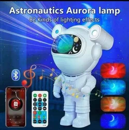 Luminária Astronauta Aurora - 82 Efeitos de Luz!