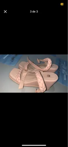 Sandália feminina salto alto plataforma bloco