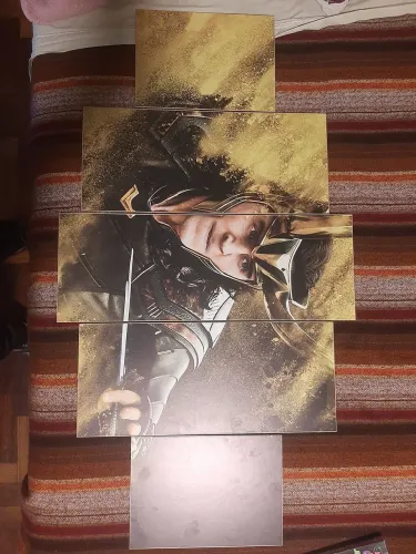Quadro Loki Marvel, mosaico e ladrilho 