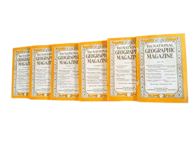 6 revistas National geographic 1949 americanas de jul/dez