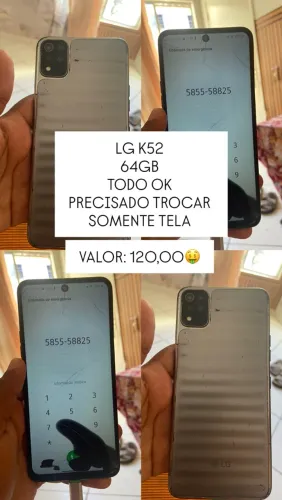 LG K52, 64GB, PRECISA TROCAR TELA