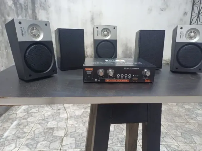 kit de som ambiente 5 caixas de som -