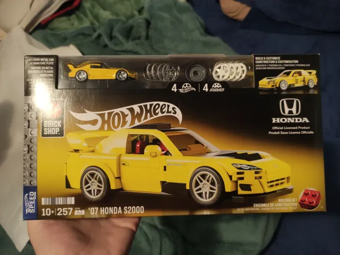 Hotwheels brick shop - Honda s2000, carro com blocos de montar. 
