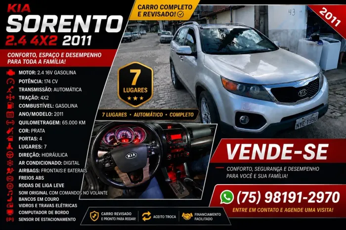 Kia Motors Sorento 2.4 16V 4X2 Aut. 2011