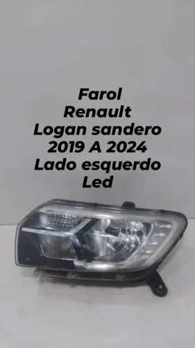 Farol Renault Logan Sandero 2019 2020 2021 2022 2023 2024 Lado Esquerdo LED