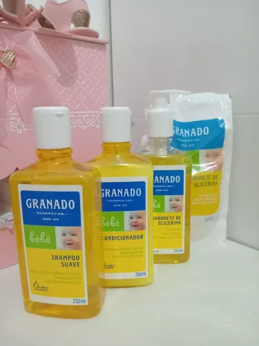 SHAMPOO,CONDICIONADOR,SABONETE LÍQUIDO COM MAIS 1 REFIL DA GRANADO