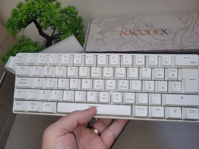 Teclado Mecânico AJAZZ NK61 Original - Branco | Completo na Caixa