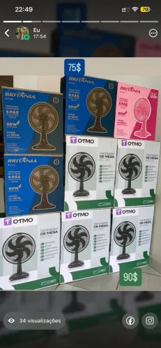 VENTILADOR BRITÂNIA NOVO/LACRADO
