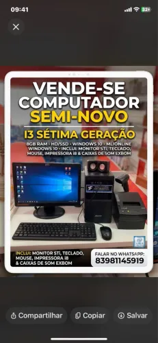 Computador completo semi novo