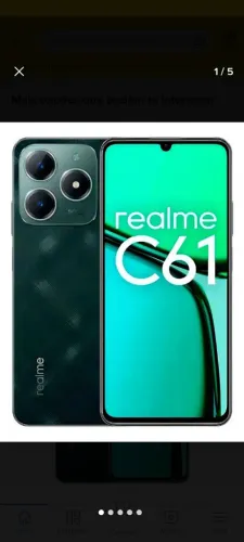 Vendo celular C61 realme 128g semi novo ou troco em outro do meu interesse mandando volta