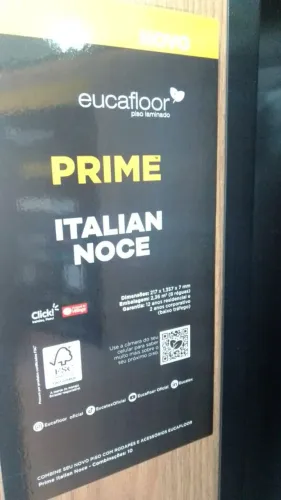 Piso laminado clicado Eucafloor Prime Click Italian Noce