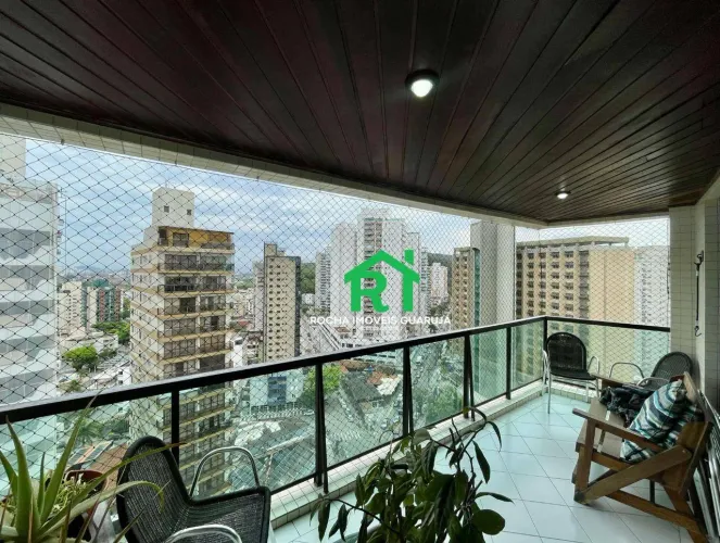 Apartamento com 4 quartos (2 suítes), 2 vagas e lazer à venda em jardim Astúrias, Guarujá.