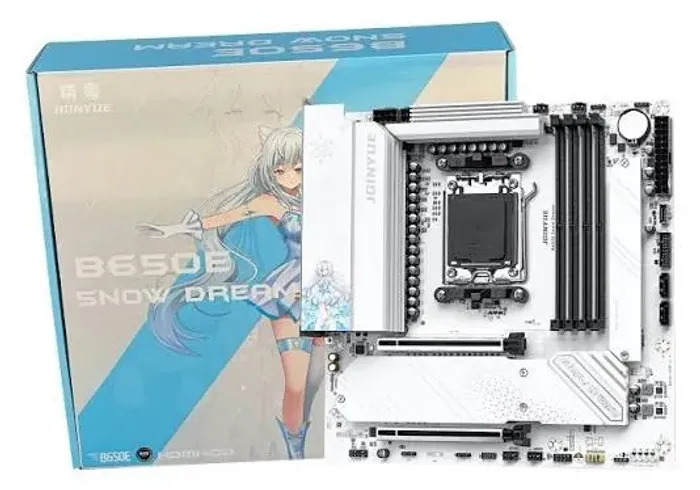 Placa-Mãe JGINYUE B650M Snow Dream AM5 DDR5