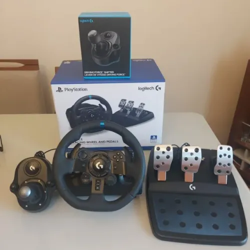 Volante Logitech G923 + Câmbio PS4/PS5/PC Zerado